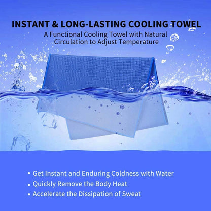Cooling Towel 6 Pack, 36"X12" Cooling Towels for Neck and Face, Soft Microfiber Cooling Neck Wraps, Ice Sports Towel for Instant Cooling, Stay Cool for Yoga, Sport, Workout, Running, Camping, Golf