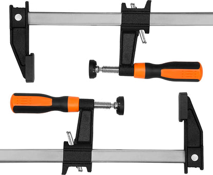 10236F2 Quick-Adjust 36-Inch Steel Bar Clamps with 2.5-Inch Throat and Micro-Adjustment Handle, Two Pack , Multicolor